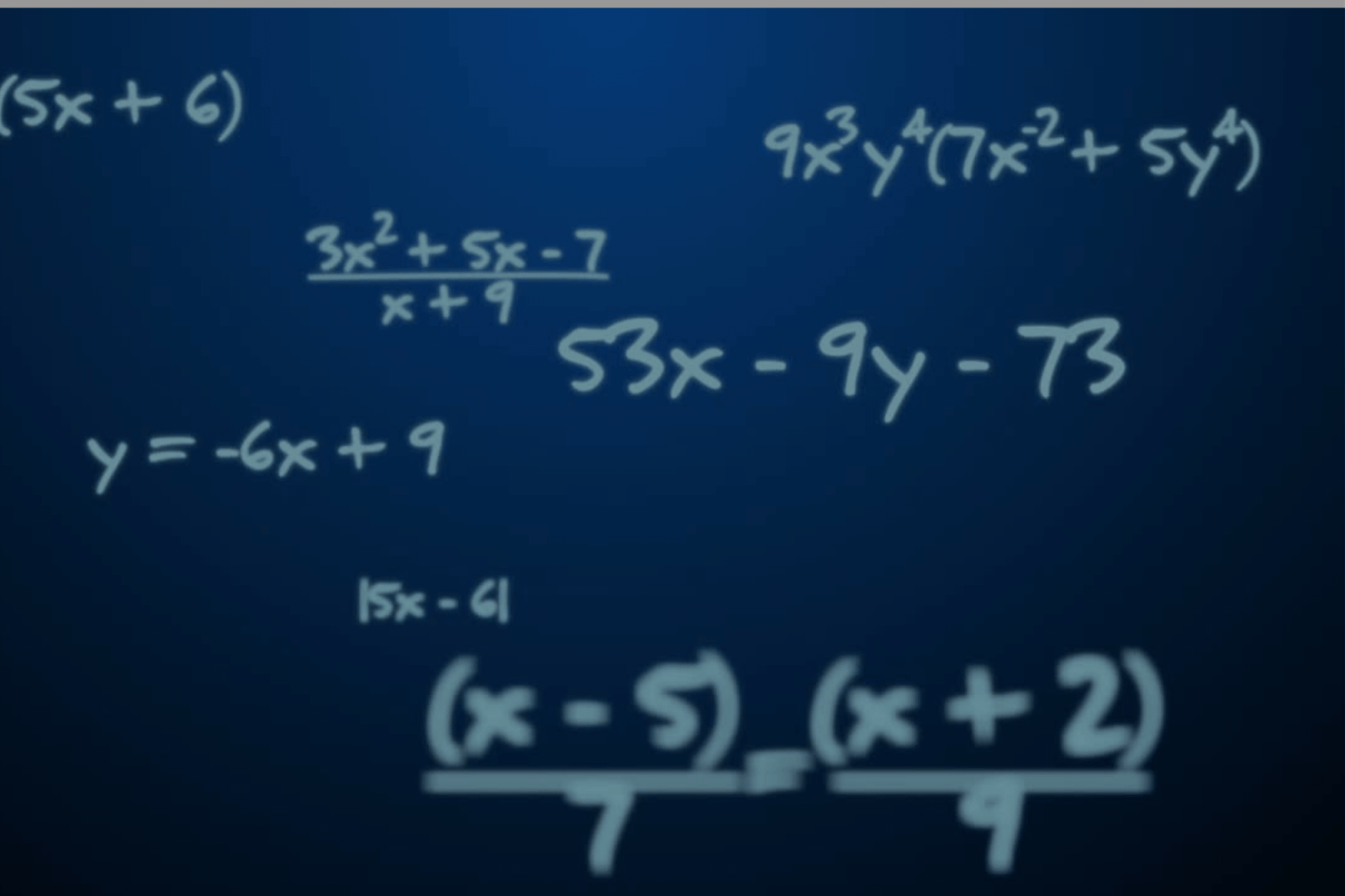 Vedic Maths on a blackboard